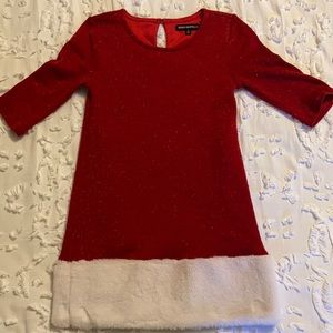 Girls holiday dress with fur hem Size 7